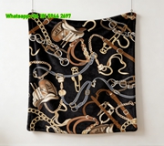 Hermès Luxury Equestrian Saddle & Belt Flannel Throw Blanket IMG_5233
